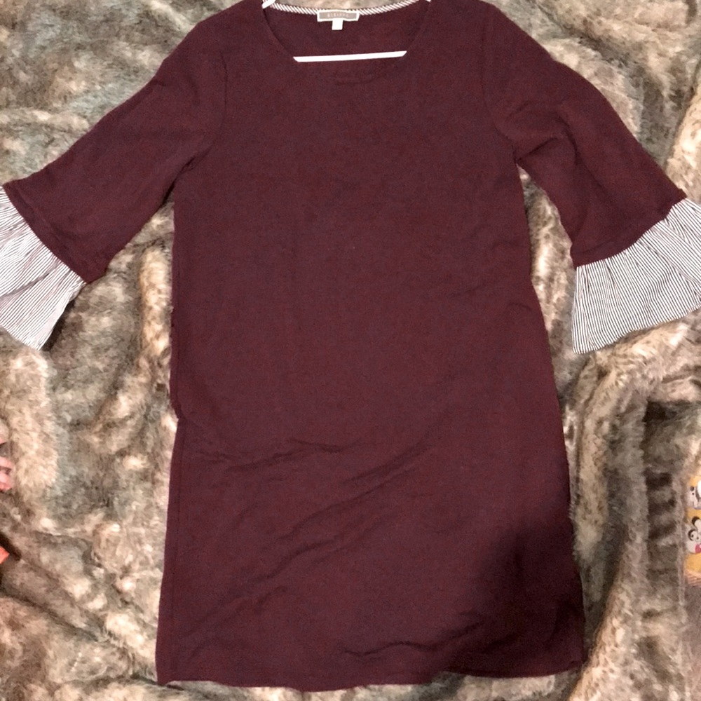 Burgundy tunic dress
